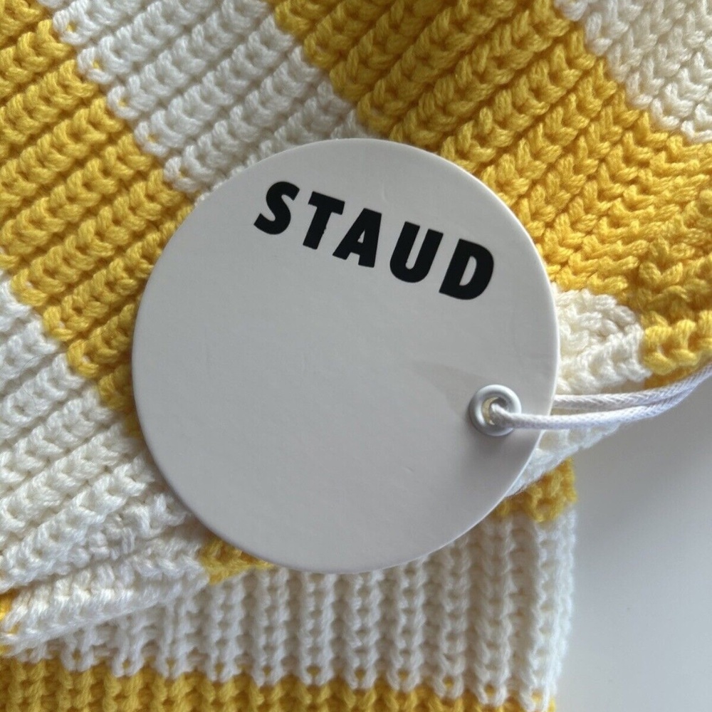 Staud Hampton Stripe Sweater Half Zip sz. S - Picture 4 of 6